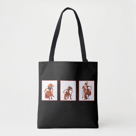 Wajang in Batik Tote Bag (Voorkant)