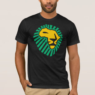 Waka waka Lion Head Africa Green Yellow Mannen Shi T-shirt