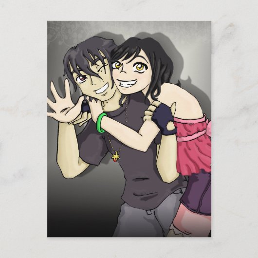 Wakaba en Arai Briefkaart (Voorkant)