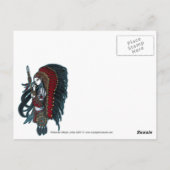 Wakanda Native Tribal Warrior Priestess Postcard Briefkaart (Achterkant)