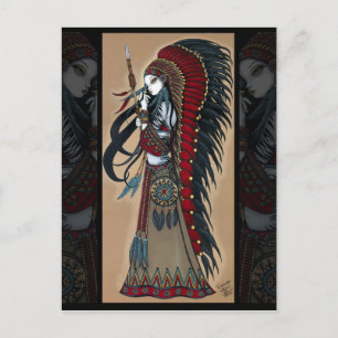 Wakanda Native Tribal Warrior Priestess Postcard Briefkaart
