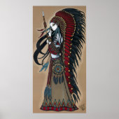 Wakanda Native Tribal Warrior Priestess Poster (Voorkant)