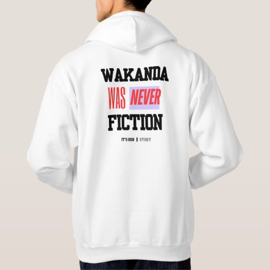 WAKANDA Was Never Fiction | Adult Pullover Hoodie (Achterkant)