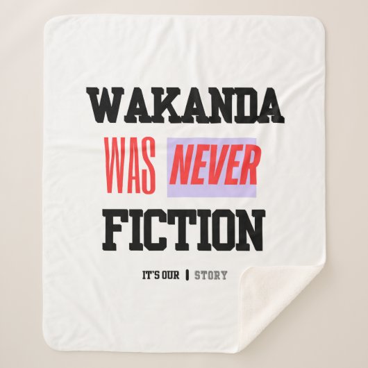 WAKANDA Was Never Fiction | Sherpa Blanket Sherpa Deken (Voorkant)