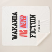 WAKANDA Was Never Fiction | Sherpa Blanket Sherpa Deken (Voorkant (horizontaal))