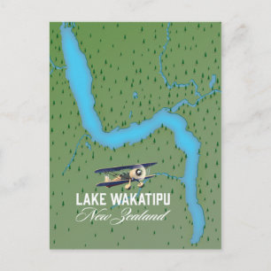 Wakatipu-meer Nieuw-Zeeland kaart