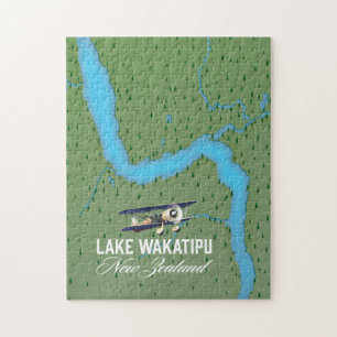 Wakatipu-meer Nieuw-Zeeland kaart Legpuzzel