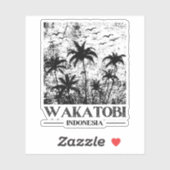 Wakatobi, Indonesië Sticker (Vel)
