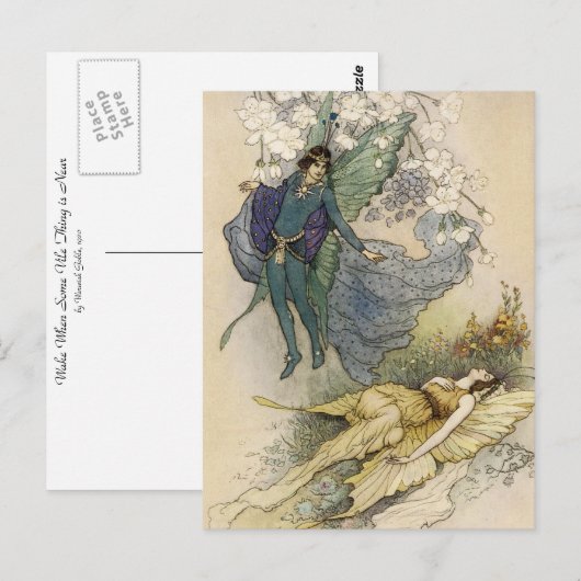 Wake als er iets mis is briefkaart (Voorkant / Achterkant)