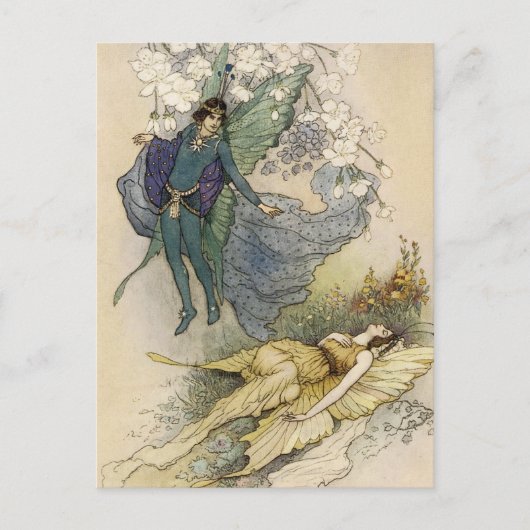 Wake als er iets mis is briefkaart (Voorkant)