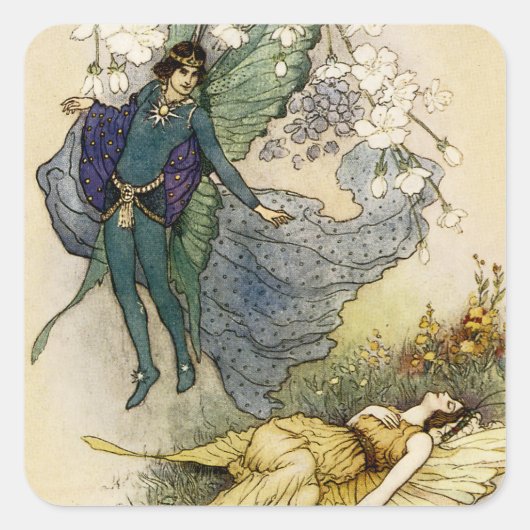 Wake als er iets mis is vierkante sticker (Voorkant)