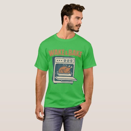 WAKE & BAKE T-SHIRT (Voorkant volledig)