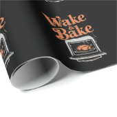 Wake Bake Turkey Diner Grappige Thanksgiving  Cadeaupapier (Rol Hoek)