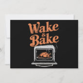 Wake Bake Turkey Diner Grappige Thanksgiving  Feestdagenkaart (Voorkant)