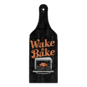 Wake Bake Turkey Diner Grappige Thanksgiving Snijplank (Voorkant)
