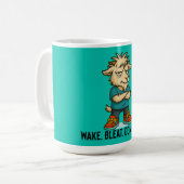 Wake Bleat Dominate Goat Mug Koffiemok (Voorkant links)