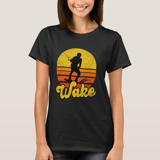 Wake-boarder Wakeboarding Retro Wakeboard Wakesurf T-shirt (Voorkant)
