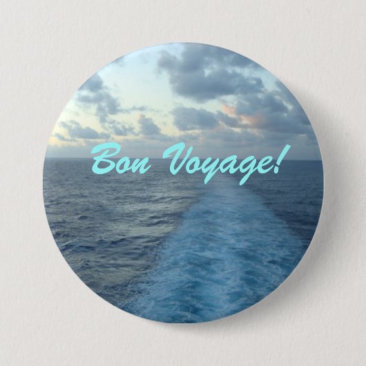 Wake Bon Voyage Ronde Button 7,6 Cm (Voorkant)