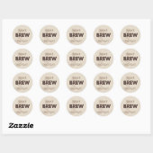 Wake Brew Repeat Grappige Koffieliefhebber Ochtend Ronde Sticker (Vel)