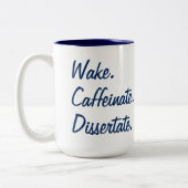 Wake. Caffeinaat. Dissertaat. Tweekleurige Koffiemok (Links)
