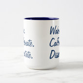 Wake. Caffeinaat. Dissertaat. Tweekleurige Koffiemok (Center)