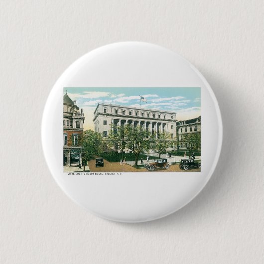 Wake County Courthouse, Raleigh, North Carolina Ronde Button 5,7 Cm (Voorkant)