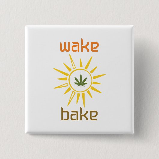 Wake en Bake Vierkante Button 5,1 Cm (Voorkant)