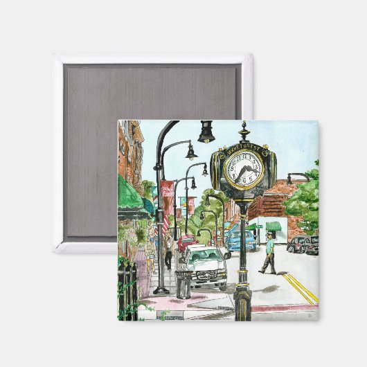 Wake Forest, NC Waterverf Magnet (Voorkant / Achterkant)