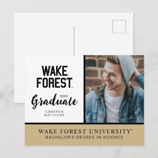 Wake Forest-universiteit | Wake Forest Aankondigingskaart (Voorkant / Achterkant)