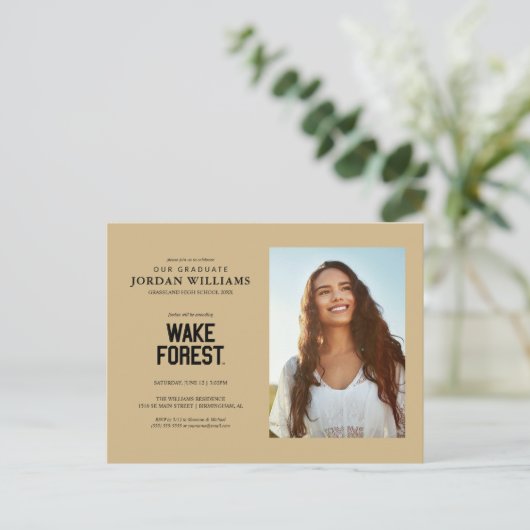 Wake Forest-universiteit | Wake Forest Aankondigingskaart (Staand voorkant)