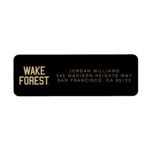 Wake Forest-universiteit | Wake Forest Etiket (Voorkant)