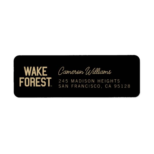 Wake Forest-universiteit | Wake Forest Etiket (Voorkant)