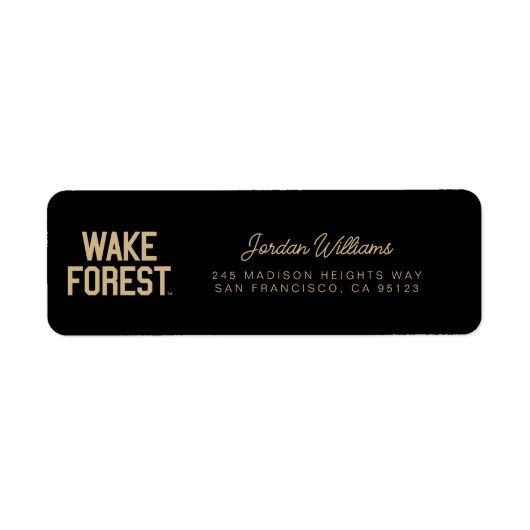 Wake Forest-universiteit | Wake Forest Etiket (Voorkant)
