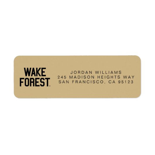 Wake Forest-universiteit | Wake Forest Etiket (Voorkant)