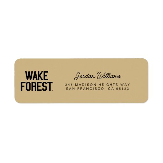 Wake Forest-universiteit | Wake Forest Etiket (Voorkant)
