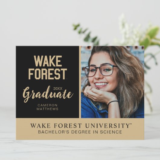 Wake Forest-universiteit | Wake Forest Kaart (Staand voorkant)