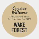 Wake Forest-universiteit | Wake Forest Ronde Sticker (Voorkant)