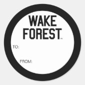 Wake Forest-universiteit | Wake Forest Ronde Sticker (Voorkant)