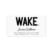 Wake Forest-universiteit | Wake Wordmark Etiket (Voorkant)