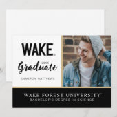 Wake Forest-universiteit | Wake Wordmark Kaart (Voorkant / Achterkant)