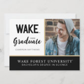 Wake Forest-universiteit | Wake Wordmark Kaart (Voorkant)