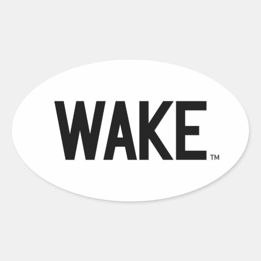Wake Forest-universiteit | Wake Wordmark Ovale Sticker (Voorkant)