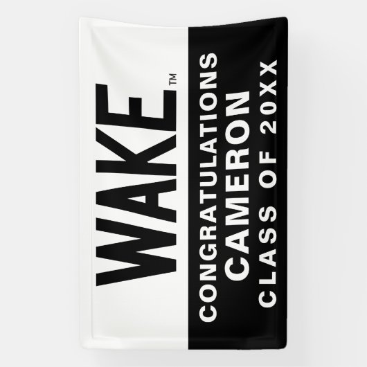 Wake Forest-universiteit | Wake Wordmark Spandoek (Verticaal)