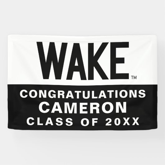 Wake Forest-universiteit | Wake Wordmark Spandoek (Horizontaal)