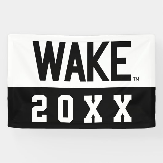 Wake Forest-universiteit | Wake Wordmark Spandoek (Horizontaal)
