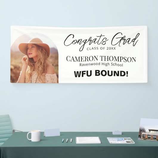 Wake Forest-universiteit | Wake Wordmark Spandoek (Beurs)