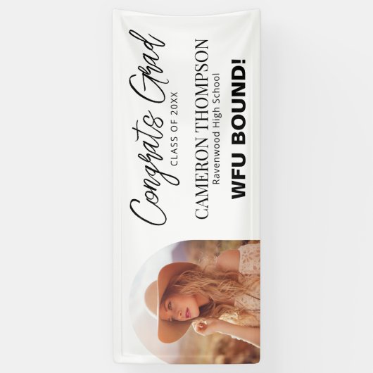 Wake Forest-universiteit | Wake Wordmark Spandoek (Verticaal)