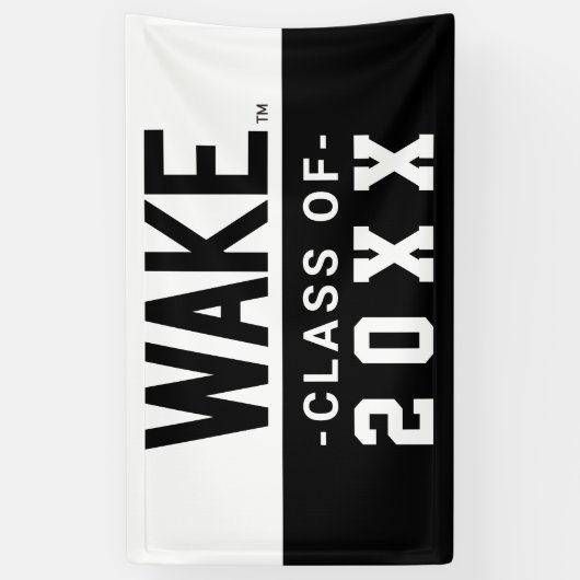 Wake Forest-universiteit | Wake Wordmark Spandoek (Verticaal)
