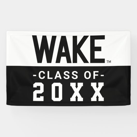 Wake Forest-universiteit | Wake Wordmark Spandoek (Horizontaal)