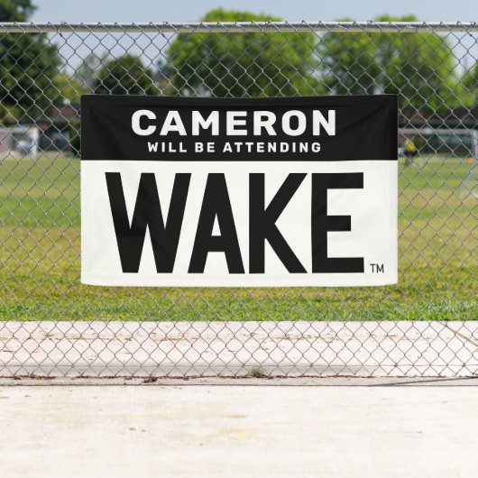 Wake Forest-universiteit | Wake Wordmark Spandoek (Insitu)